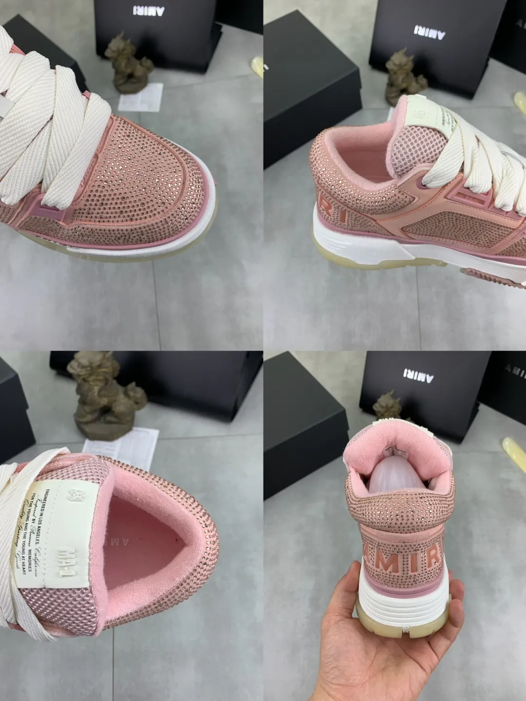 Men's men's shoes 💰P760 New [Amiri] hot diamond series Amiri - high-end quality original order casual shoes for couples 🧑‍🤝‍🧑 - Upper: 🔝Nappa calfskin, suede cowhide, canvas body hot work - Lining: brand mesh canvas cloth - Outsole: ultra-light tpu·rubber; multi-color molded outsole -Ultra-high quality control and exquisite workmanship: highlighted (high-end, extravagance, and class) -Size: Female 35-40 (41 customized) Male 38-45 (46 customized)